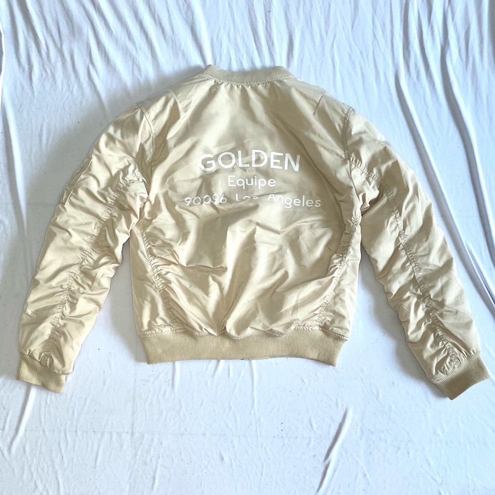 Beige bomber jacket